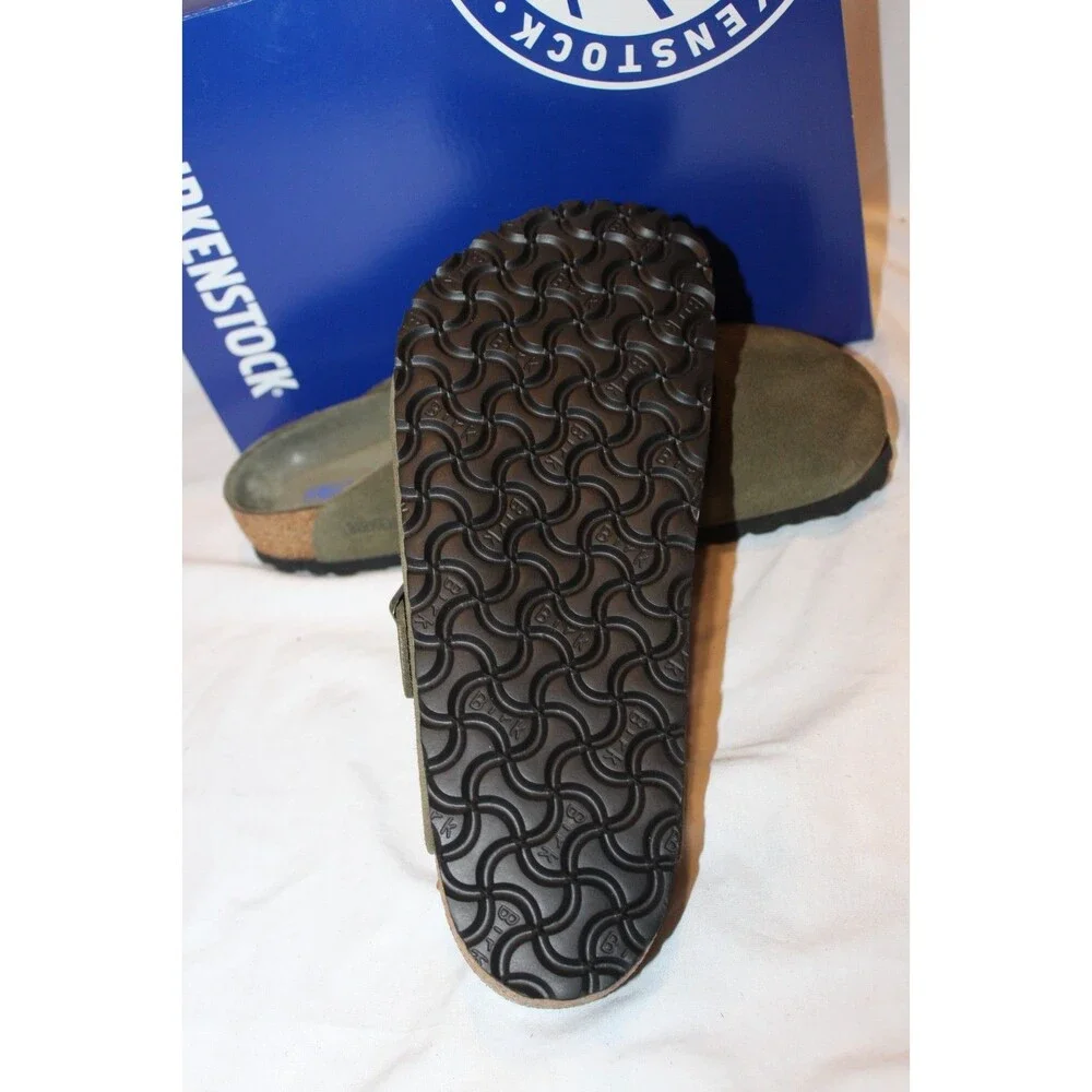 Birkenstock Men's Boston Suede Mule Clog Suede Sandals EU 42 US 9 Thyme Green